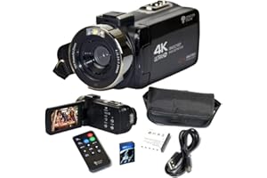 Genius Tech 4K Camera Camcorder 42MP Video Recorder Camera Support Vlogging YouTube TikTok Digital Camcorder with 3" LCD Screen,18X Digital Zoom for Adults Kids Teens Beginners