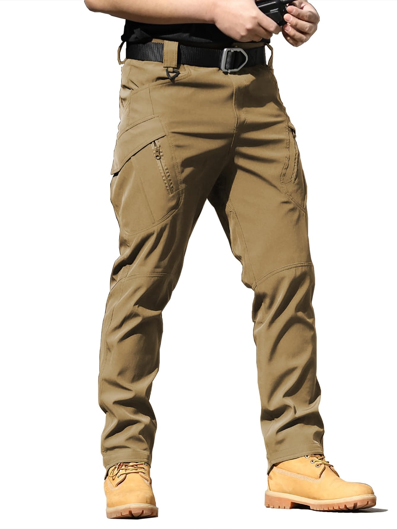 Photo 1 of AUTIWITUA Men's Tactical Cargo Pants Water Resistant Lightweight Hiking Pants Outdoor Work Pants with Multi Pockets(No Belt)