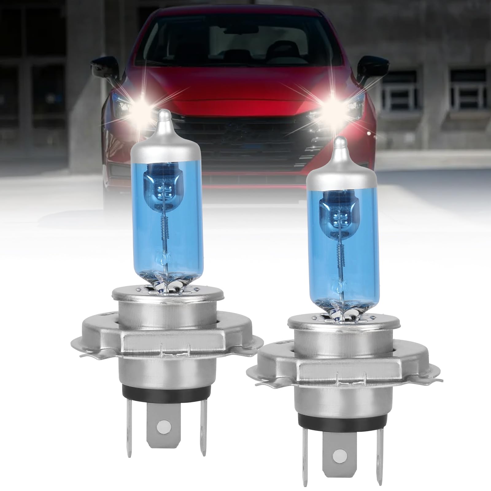 Photo 1 of NSDXCT A Pair H4 High Performance Headlight Bulbs Fit For Nissan Versa 2007-2019 Halogen Bulbs, 9003 H4 High Low Beam Light Bulbs Super Bright 5000K Front Light Car Replacement Bulb