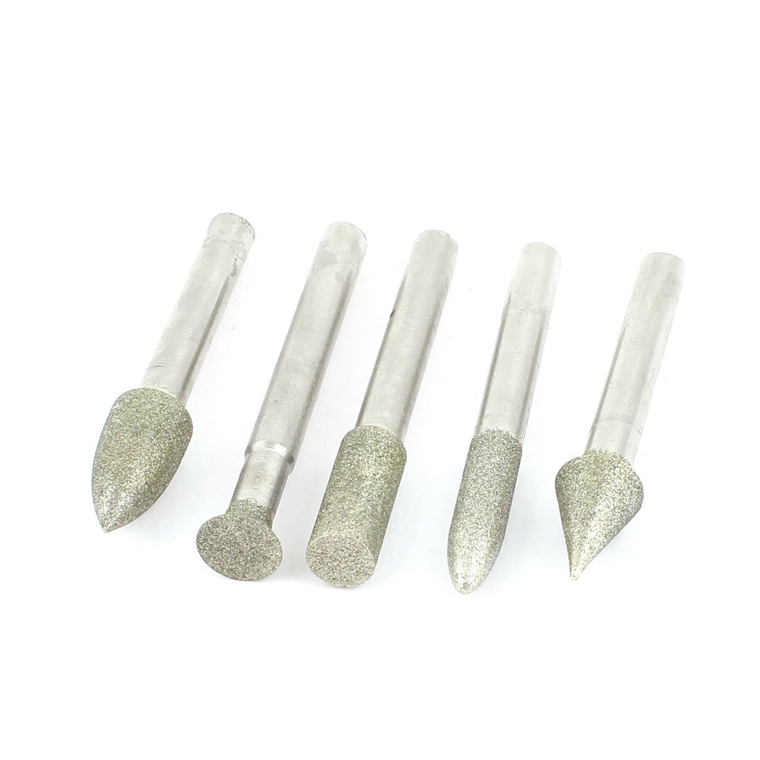 Sourcingmap 60mm Length 6mm Dia Shank Diamond Grinding Bit Mounted Point Set 5 Pcs