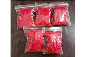 Pack Of 500 Pieces Long Cotton Wicks | Diya Batti For Pooja | Colour - Red | Length - 3 Inches(Yuktha Eternals).