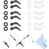 12 Pairs Mcyye Eyeglasses Ear Grips, Anti Slip Eyeglass Retainer, Premium Silicone Ear Hook, Keep Glasses from Slipping Down Your Nose, Simple, Effective Helper for Kids, Adults, Sports, Study &amp; Work