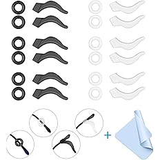 12 Pairs Mcyye Eyeglasses Ear Grips, Anti Slip Eyeglass Retainer, Premium Silicone Ear Hook, Keep Glasses from Slipping Down 