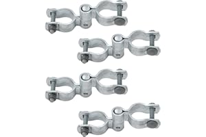 VIVIDA 1-5/8" Chain Link Gate Hinge Kit, Include Female & Male Gate Hinges, Chain Link Fence Hardware, Galvanized Steel, 4 Set