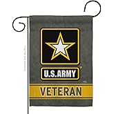 US Army Veteran Garden Flag - Armed Forces Rangers United State American Military Retire Official - House Decoration Banner Small Yard Gift Double-Sided Made in USA 13 X 18.5