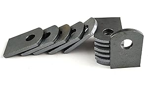 Jikacok Weld on Steel tabs. Weld on Light tabs Made from Premium 9 Gauge A36 Hot Rolled Mild Steel. 1"x1 1/2" Weld tab with a 3/8" Hole. Weld Accessories Steel Welding Tabs.