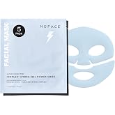 NuFACE IonPlex Hydra-Gel Power Mask - Hydrating Korean Face Mask, 2-Piece Cooling Skincare Sheets + Allantoin &amp; Glycerin for Dewy, Glass Skin - Plumps &amp; Smooths Fine Lines - Vegan K-Beauty, 5 Count