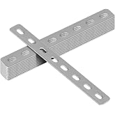 GBGS 10 Pcs 8"x 7/8" Slotted Flat Mounting Plate,Stainless Steel | For 5/16" Bolt