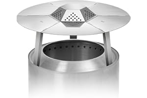 AGEDNE Fire Pit Heat Deflector for Solo Stove Yukon 27", 304 Stainless Steel Portable Heat Diffuser with Handle&Leg Accessory for Yukon Captures Redirects Warmth for Solo Stove Accessories.