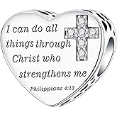 LUXILLA Love You Best Friend Grandma Wife Heart Charm 925 Sterling Silver Charms Fit for Bracelets Necklace Jewelry Gift for Women