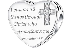 LUXILLA Love You Best Friend Grandma Wife Heart Charm 925 Sterling Silver Charms Fit for Bracelets Necklace Jewelry Gift for Women