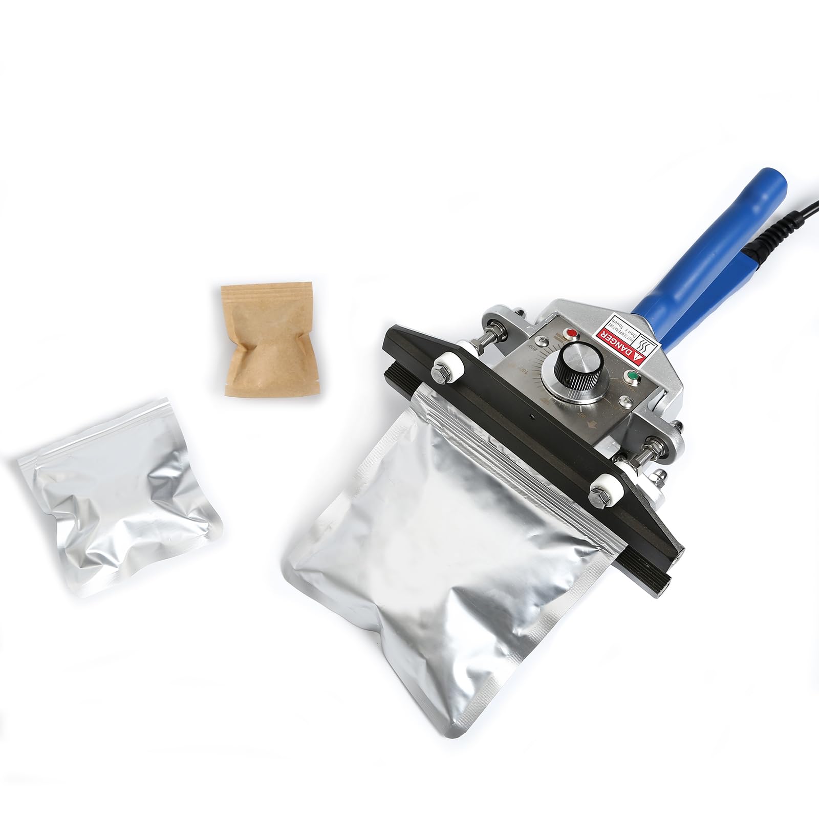Photo 1 of FunSealer Crimp Heat Sealer, Mylar Bag Sealing Machine for Snack Bags Kraft Paper Bags Food Storage 8" FKR200