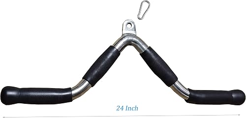 YIXUAN FITNESS Lat Pulldown Curl Bar - 30" Tricep Press Down Bar Attachment For Cable Machines (800 Lb Capacity)