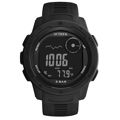 AVTREK Tactical Watch with Compass,50M Waterproof Digital