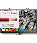 Conte Paris Pastel Set - 84 Piece Colored & Sketch Pastels In Bamboo Wood Box