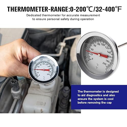 WNZ Universal Radiator Pressure Tester Kit - 15-Piece Coolant System Leak Detector With Toolbox