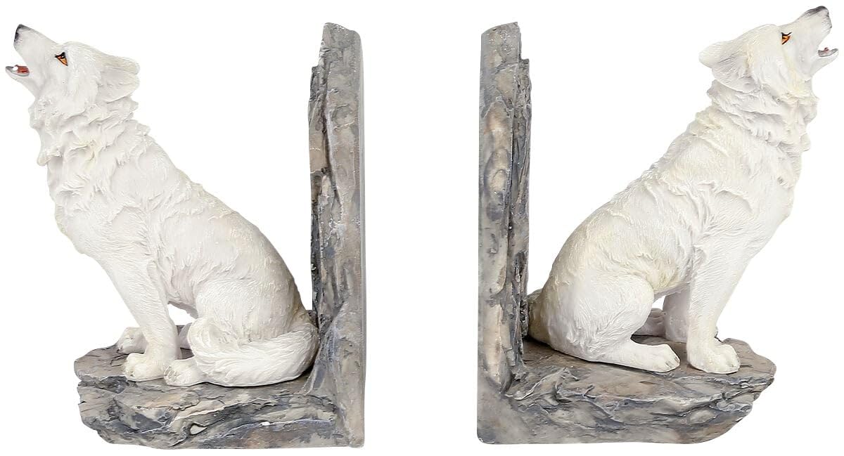 Nemesis Now Wardens of the North Bookends 20.3cm White, Resin