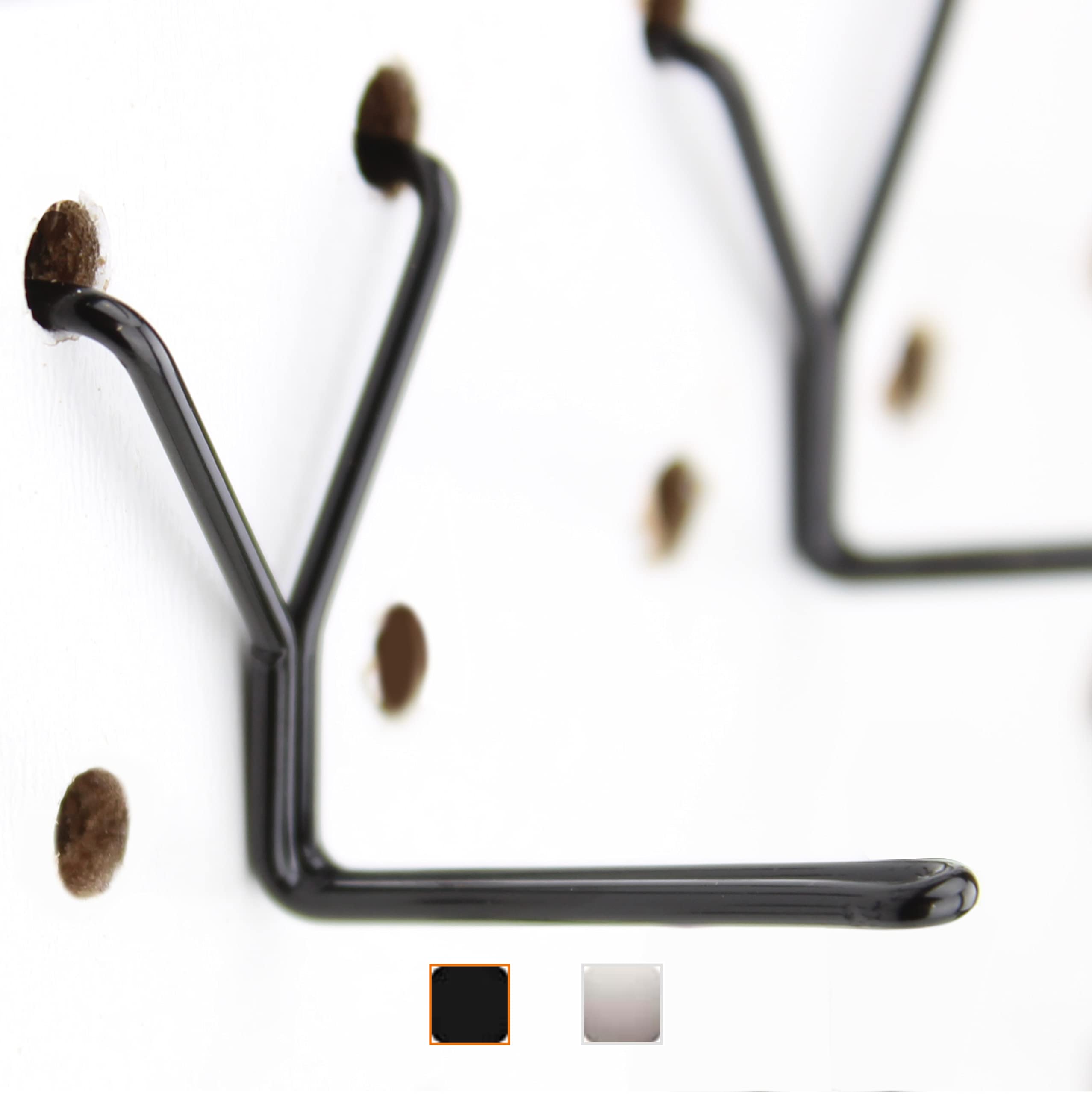 Steel Pegboard Hooks 50-Pack 1" L-Hook - Will Not Fall Out - Fits Any Peg Board - Black - Organize Tools, Accessories, Workbench, Garage Storage, Kitchen, Craft or Hobby Supplies, Jewelry, Retail