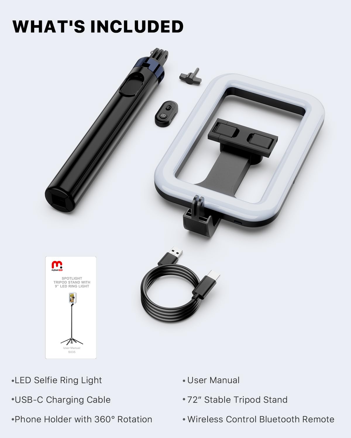 M MYBAT PRO Selfie Ring Light with 72