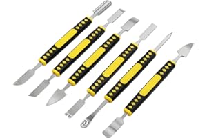 6 PCS Dual Ends Metal Spudger Set, Professional Prying Opening Repair Tool Kit Suitable for iPhone IPad Tablet Mobile Phone E