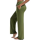Maxbee Wide Leg Pants for Woman, Loose Sweatpants Women with Pockets,Baggy Casual Drawstring Yoga Pants Long Style