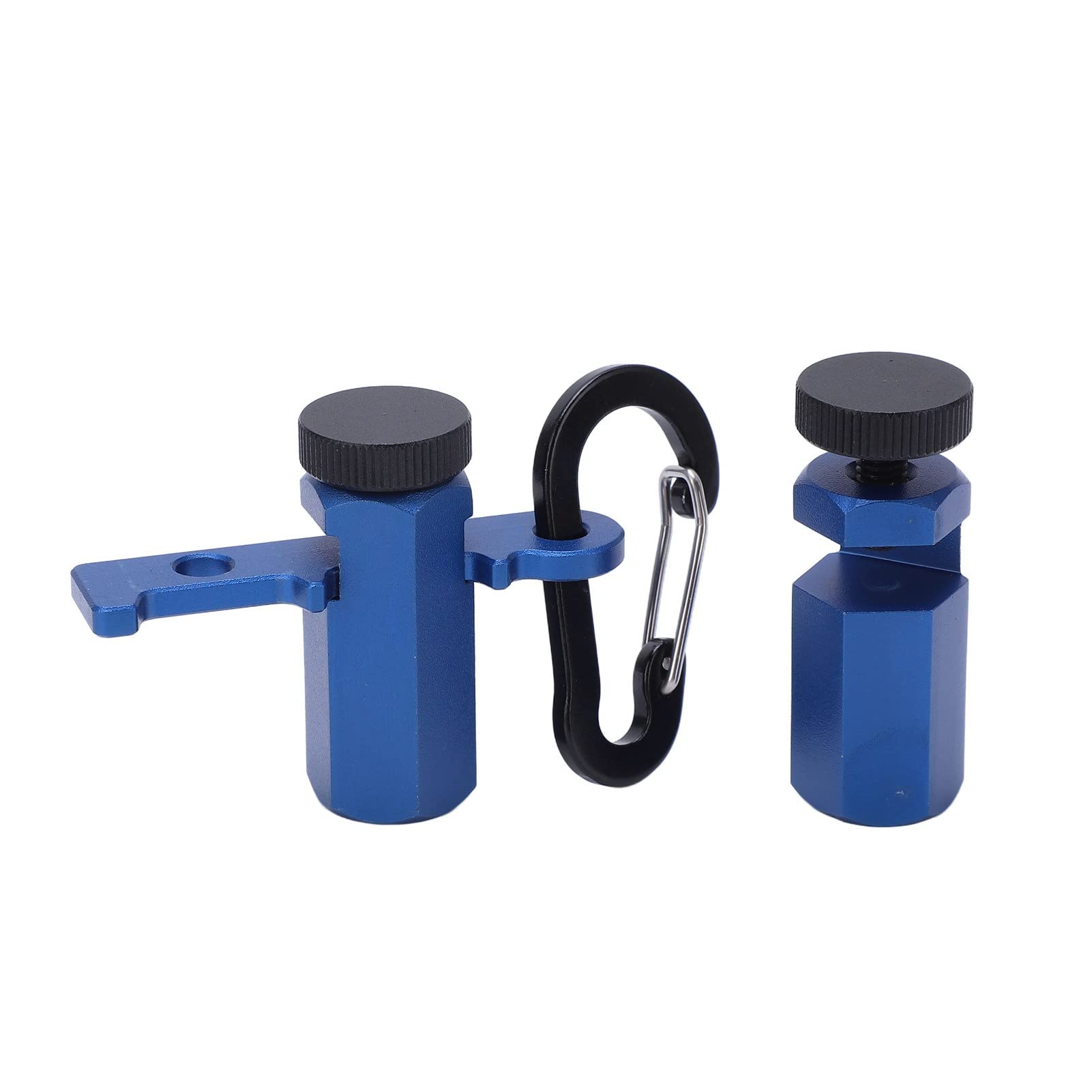 Stair Gauge Hex Flat Gauge with Thumb Screw for Stair and Rafter Layout, Aluminum Alloy Stair Gauges for Framing Square, Anodized Appearance, Stable & Accurate Clamping (Blue)