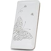 KITEVIUN RFID Wallet Women Ultra Slim Thin Womens Wallet Compact Clutch Long Ladies Wallet for Women WHITE