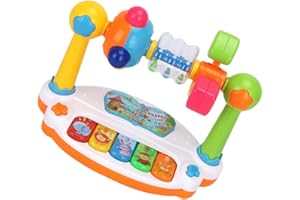 Kisangel Piano musical éducatif pour touches lumineuses en plastique Adorable jeu Couleur aléatoire