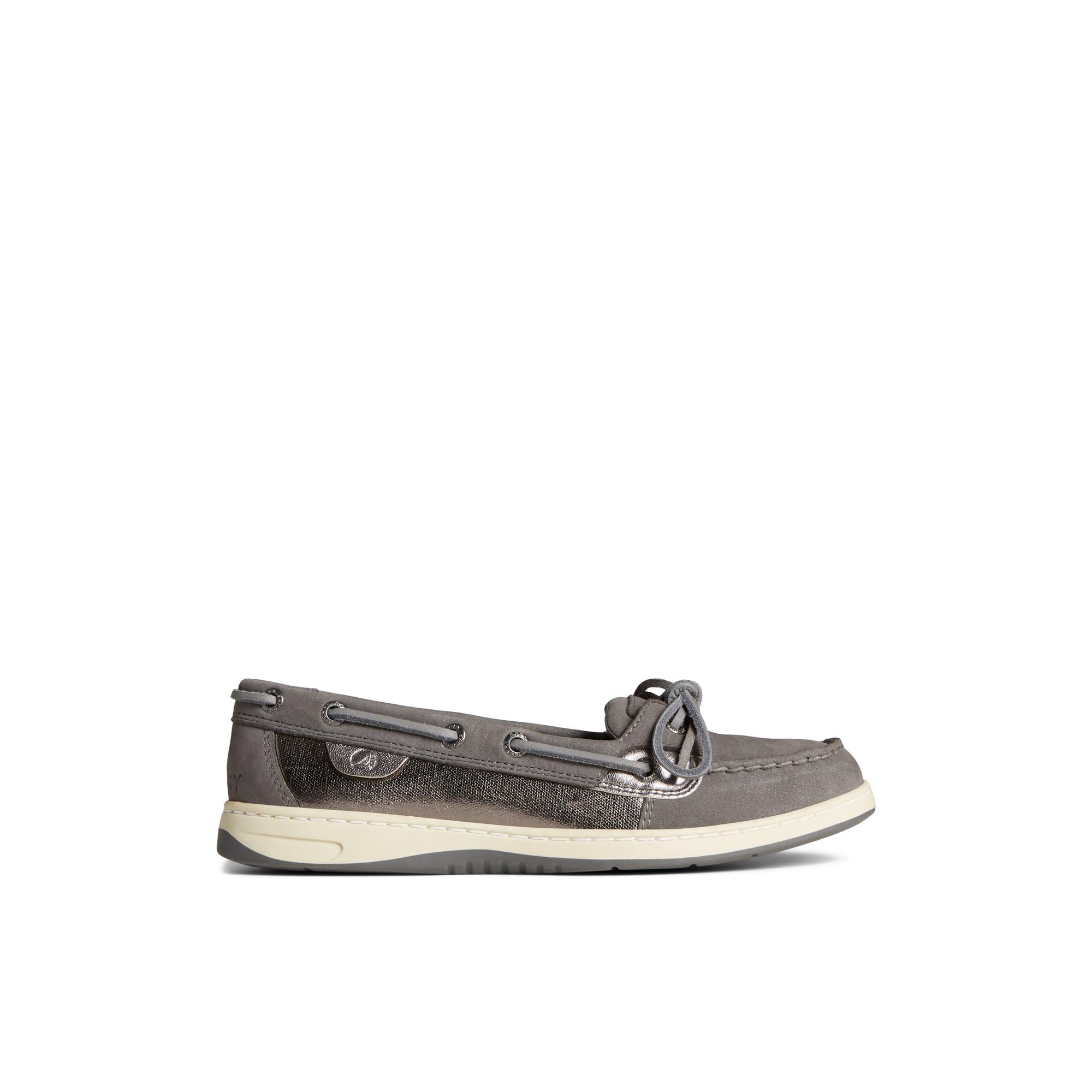 Sperry Women’s Angelfish Boat Shoe, Dark Grey Metallic, 8