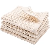 sea me at home Waffle Washcloths Set, 100% Turkish Cotton (Beige)