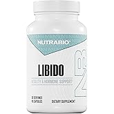 NutraBio Libido Supplement - Testosterone Booster for Men - Male Libido Booster Supplement- Men's Health- 30 Servings- 90 Capsules