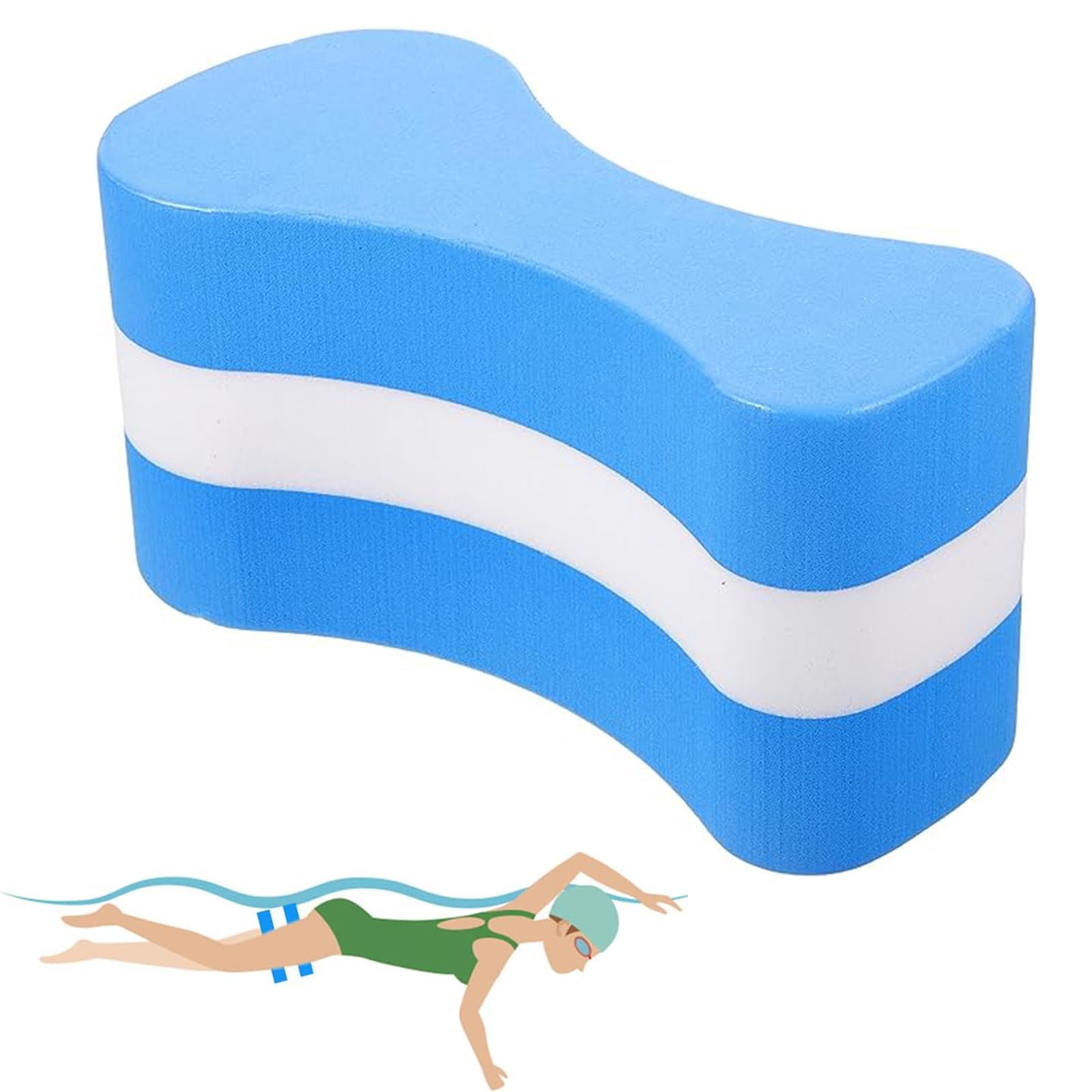 Swim Training Aid Tools, Sports EVA Pull Buoy Leg Float Pool Swimming Float Kickboard Legs and HIPS Support for Children Kids Adult