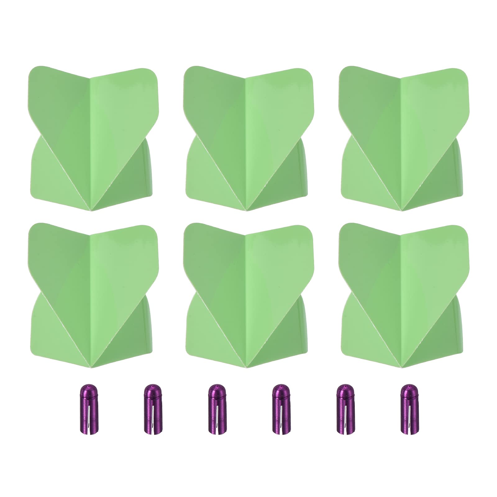 PATIKIL Dart Flights & Accessories, 6 Sets Darts Flights & 6 Flights Protectors Darts Accessories Kit for Soft Tip Steel Tip, Green
