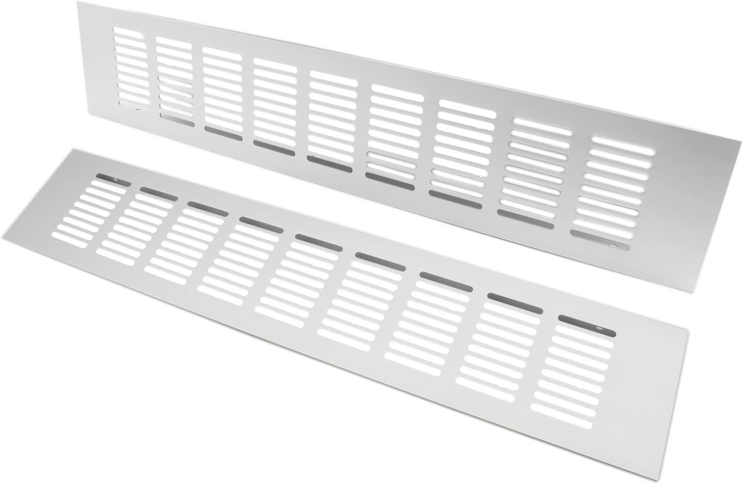 Registers, Grilles & Vents - 2PCS Air Vent,TTZEZE Heavy Duty Aluminium Alloy Ventilation Grille Rectangle Metal Louvered Grill Cover for Wardrobe Stove Shoes Cabinet Sink Kitchen Bathroom Side Wall Ceiling and Floor Exhaust Vent