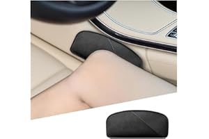 TSUGAMI Car Center Console Knee Cushion Pad, Suede Leather Soft Comfort Vehicle Door Armrest Protective Pad for Elbow & Leg, 