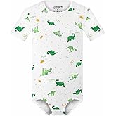 Landofgenie Men Short Sleeve Bodysuit Pajama Print Bodysuit One Piece Pajamas Rompers Basic Onesie