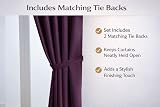 John Aird Blackout Curtains Aubergine 66 x 72 Two Panels Pencil Pleat view 2