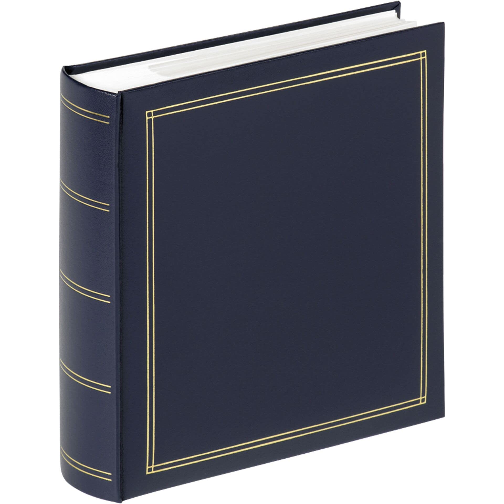 walther Design Photo Album Blue 200 Photos 10 x 15 cm Memo Slip-in Album Imitation Leather with Embossing, Monza ME-138-L