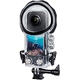 REFLEX CAMERA Waterproof Case Compatible with Insta 360 X3 – 50M/164FT Underwater Housing with Dome Lens – Shockproof & Dustproof Protective Cover for Snorkelling, Swimming, and Adventure Sports