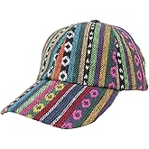 Boho Baseball Cap for Men Women Vintage Golf Dad Hat Adjustable Low Profile Cotton Hat Sun Protection Visor Cap Outdoor
