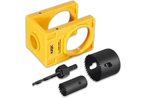 KATA 1-3/8" - 1-3/4" Wood Door Lock Installation Set with Guide Template, Hole Saw Kit for Easy Lockset Installation