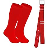 Turnozyl Baseball Socks and Belt Combo Set Youth Kids Softball Baseball Socks Elastic Waist Belt for Boys Girls