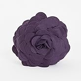 SARO LIFESTYLE Flower Design Poly Filled Throw Pillow, Violet, 16"