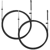 2pcs Gen1/Gen2 Boat Throttle and Shift Cables for Mercury Outboard Engine | For Mercury Marine MerCruiser Force 600A/4000 Control, Stainless Steel Core, ABS Casing, Salt &amp; Corrosion Resistant