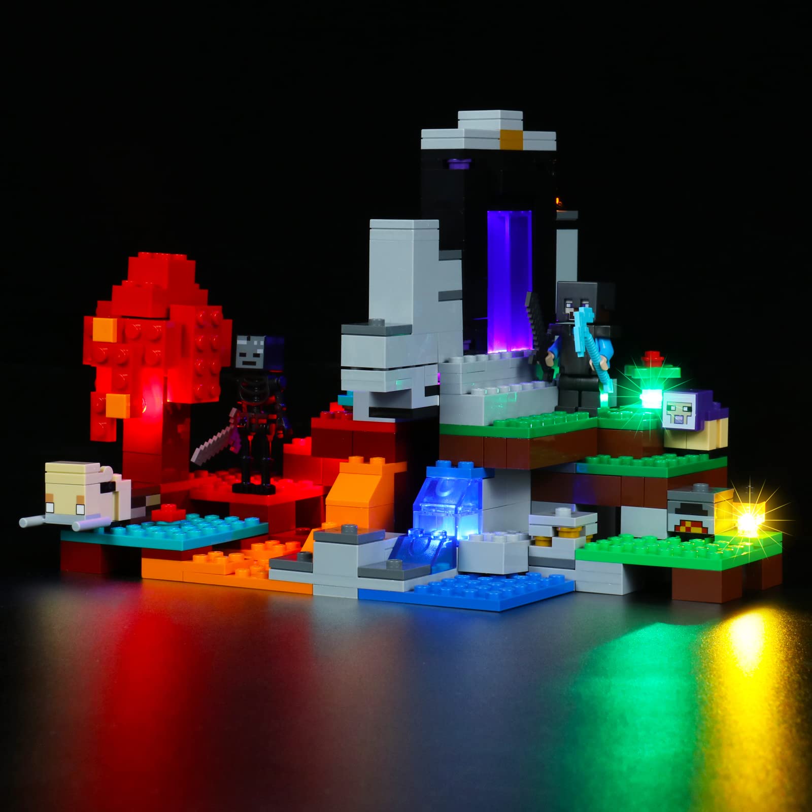 Led Light Set for Lego The Ruined Portal, Led Light Kit for Lego 21172 Minecraft The Ruined Portal Toy - Not Include Lego Models, Just Light Set — image 1