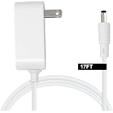 15W Extra Long Power Adapter Compatible with Amazon Echo Spot, Echo Dot (3rd, 4th &amp; 5th Generation), Amazon Echo Pop, Amazon Echo Pop Kids (17-Foot)