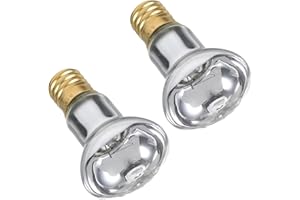 FUOYLOO 2pcs 30w E17 Incandescent Wax Melt Replacement Bulbs for Aromatherapy Glass and Brass for Warm