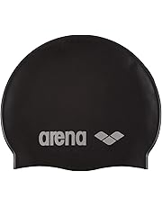 Arena Classic Silicone, Cuffia Unisex – Adulto, Nero/Silver, Taglia Unica