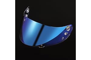 FCKBLSL ICON IC04 Airframe Pro Airmada Airform Motorcycle Helmet Shield Uv Protection Motorcycle Visor Lens Helmets Accessories (Clear Revo Blue)