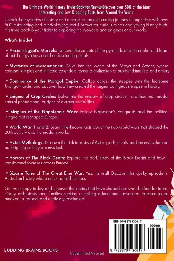The Ultimate World History Trivia Book for Teens: Discover Over 500 of the Most Interesting and Jaw Dropping Facts from Around the World (The Adventurous World of Social Studies (Workbooks))